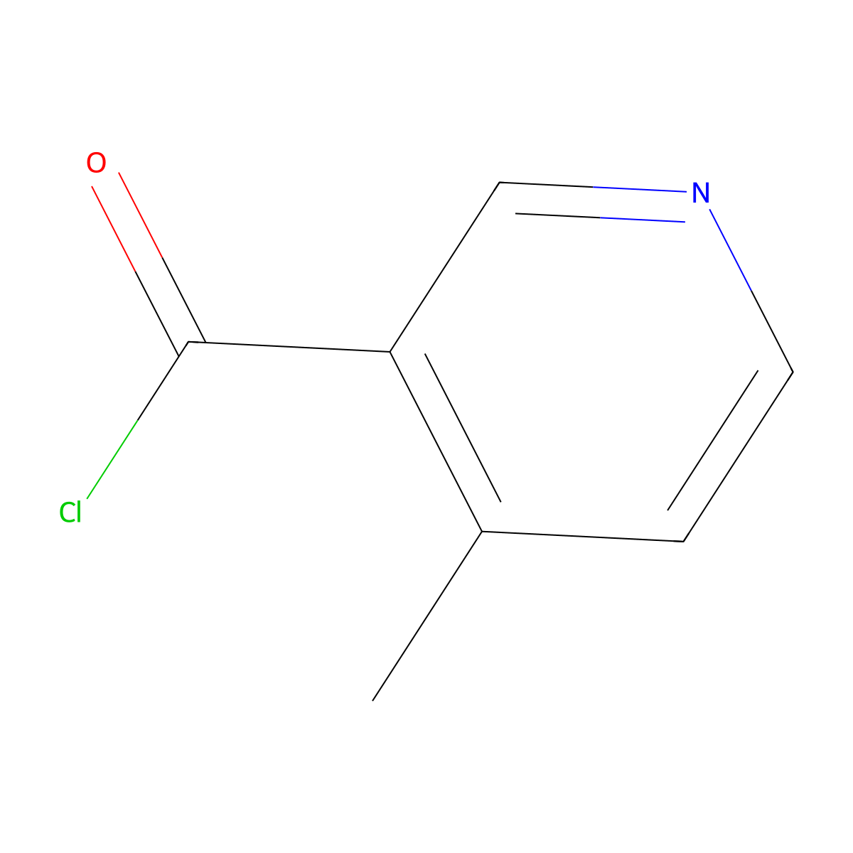 4-Methylpyridine-3-carbonyl chloride molecular structure, CAS 155136-54-2