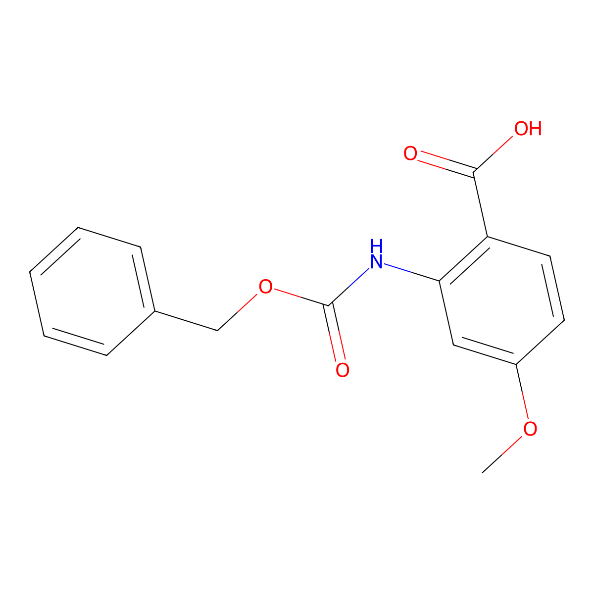 2-{[(Benzyloxy)carbonyl]amino}-4-methoxybenzoic acid molecular structure, CAS 1551364-20-5