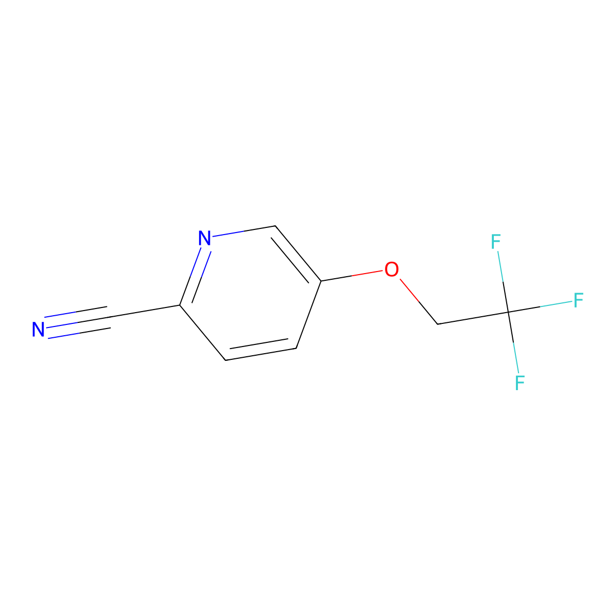 5-(2,2,2-Trifluoroethoxy)picolinonitrile molecular structure, CAS 1551364-82-9