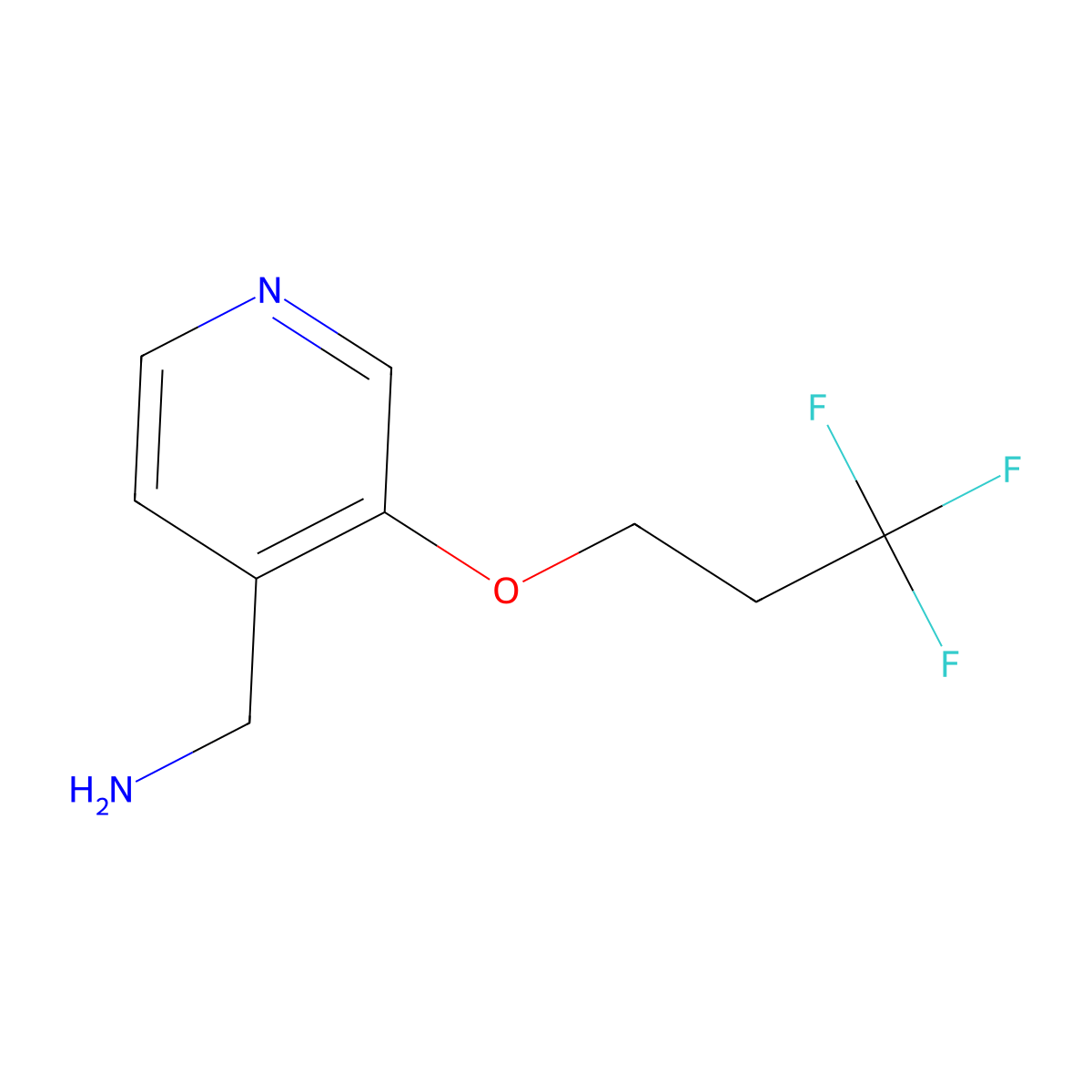 [3-(3,3,3-Trifluoropropoxy)pyridin-4-yl]methanamine molecular structure, CAS 1551394-28-5