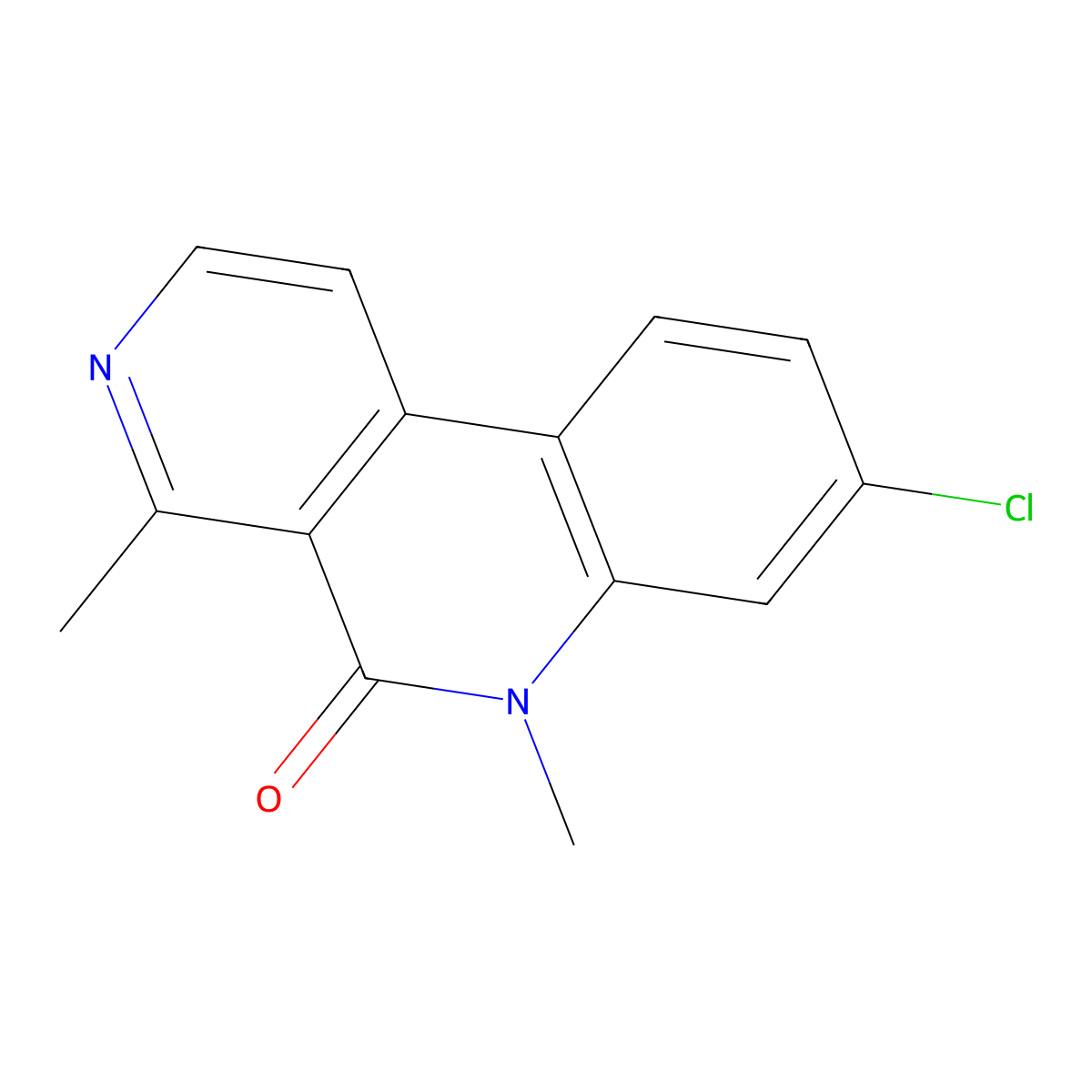 8-Chloro-4,6-dimethyl-5H,6H-benzo[c]2,7-naphthyridin-5-one molecular structure, CAS 1551407-49-8