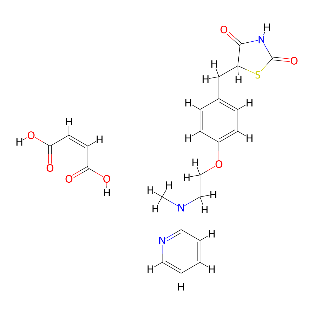 Rosiglitazone Maleate molecular structure, CAS 155141-29-0