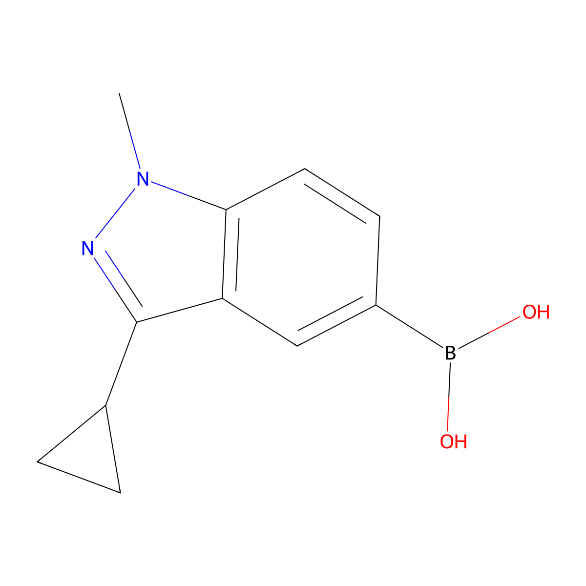 (3-Cyclopropyl-1-methylindazol-5-yl)boronic acid molecular structure, CAS 1551413-97-8