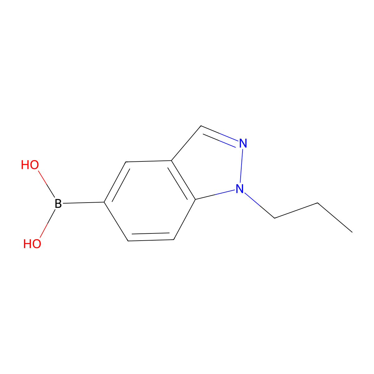 (1-Propyl-1H-indazol-5-yl)boronic acid molecular structure, CAS 1551416-95-5