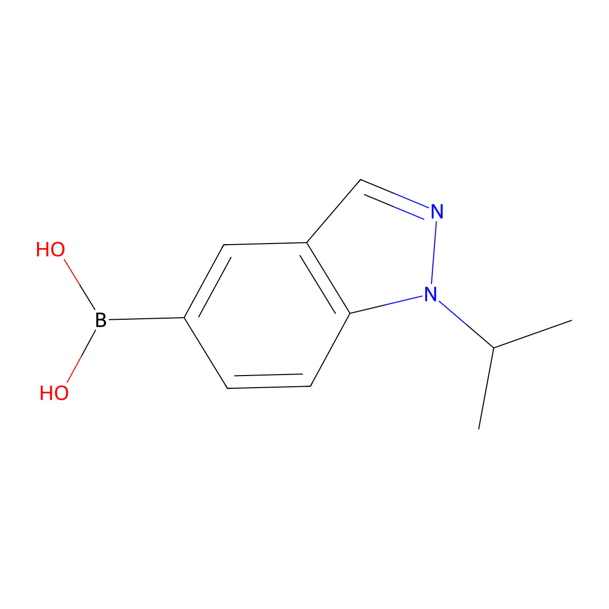 [1-(propan-2-yl)-1H-indazol-5-yl]boronic acid molecular structure, CAS 1551416-99-9