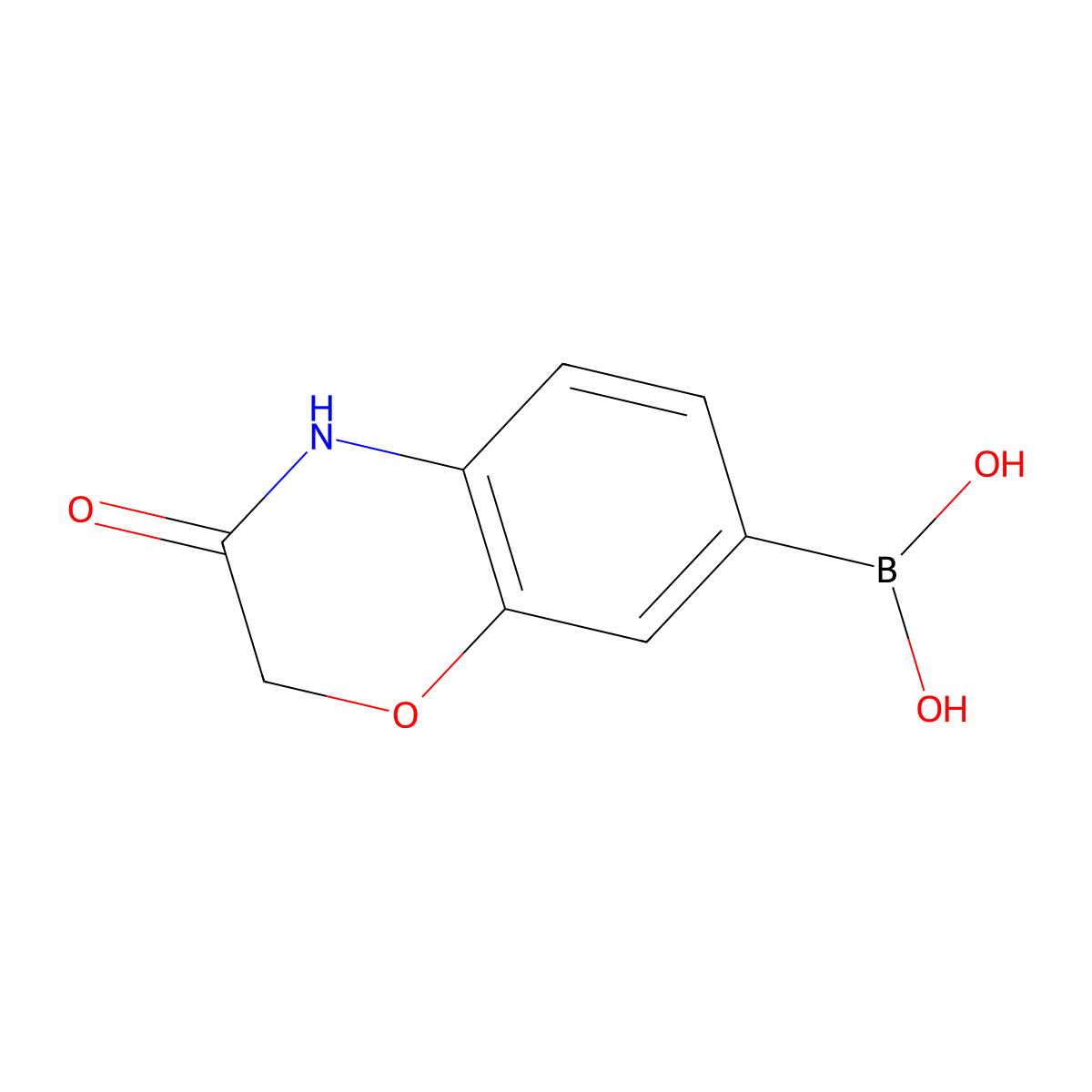 3-Oxo-4H-benzo[1,4]oxazine-7-boronic acid molecular structure, CAS 1551417-10-7