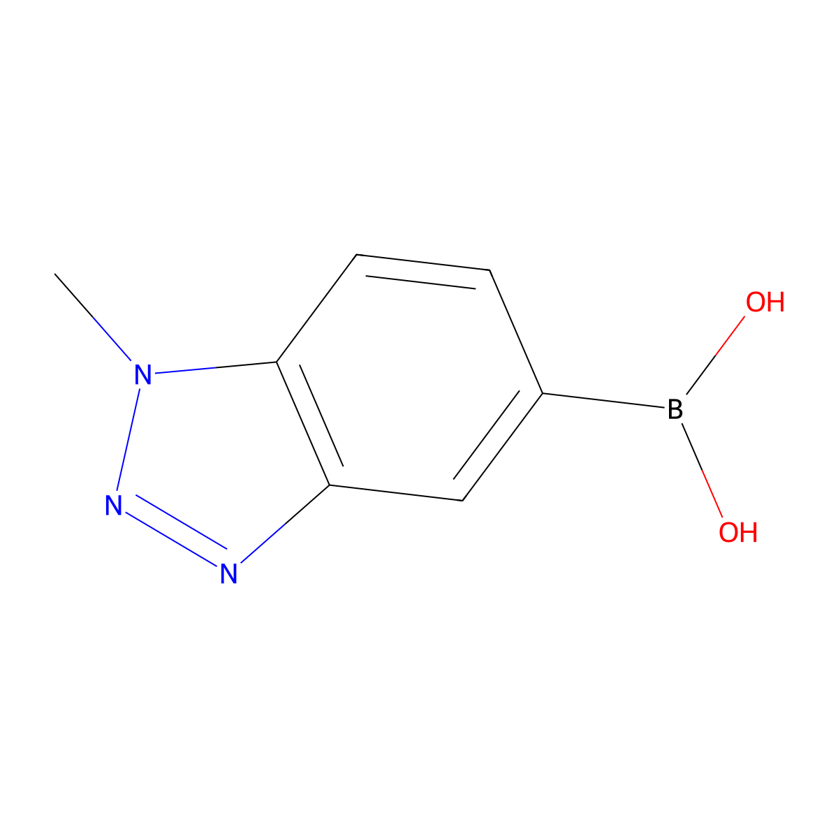 (1-methyl-1H-1,2,3-benzotriazol-5-yl)boronic acid molecular structure, CAS 1551417-72-1
