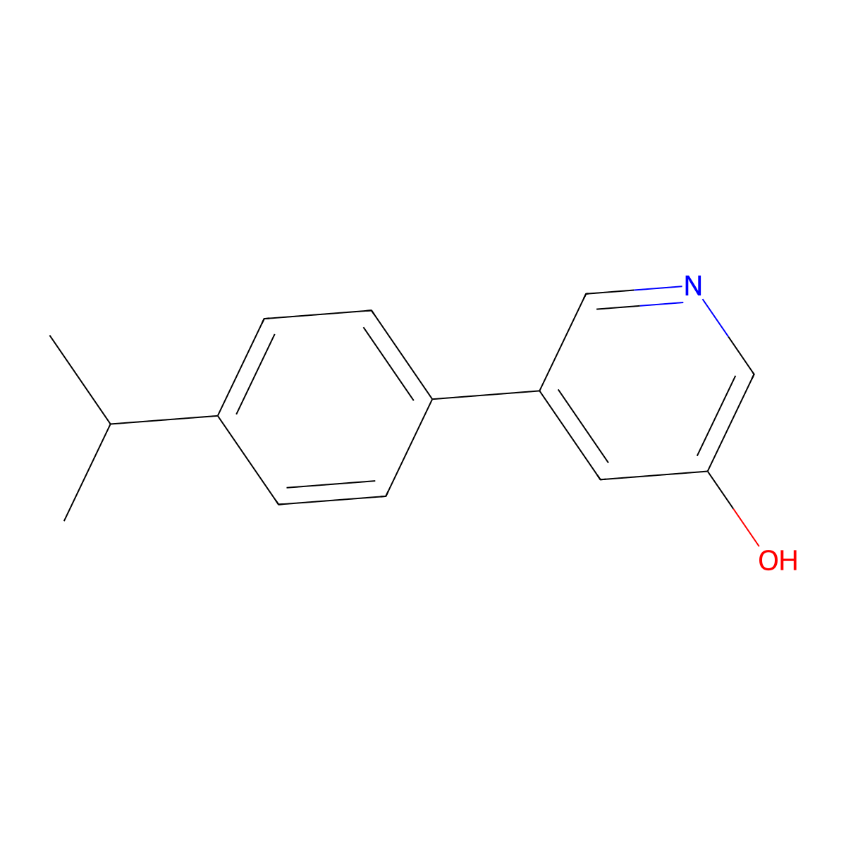 5-[4-(1-Methylethyl)phenyl]-3-pyridinol molecular structure, CAS 1551418-11-1