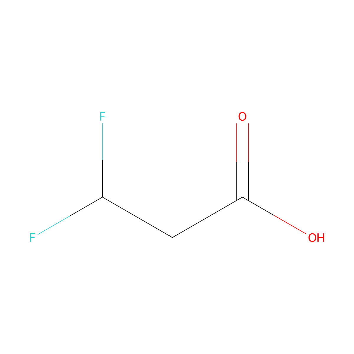3,3-Difluoropropanoic acid molecular structure, CAS 155142-69-1