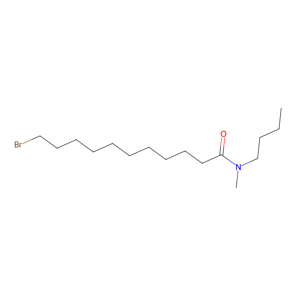 11-Bromo-N-butyl-N-methylundecanamide molecular structure, CAS 155142-81-7