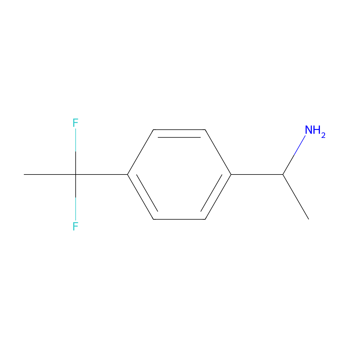 1-[4-(1,1-Difluoroethyl)phenyl]ethan-1-amine molecular structure, CAS 1551427-73-6