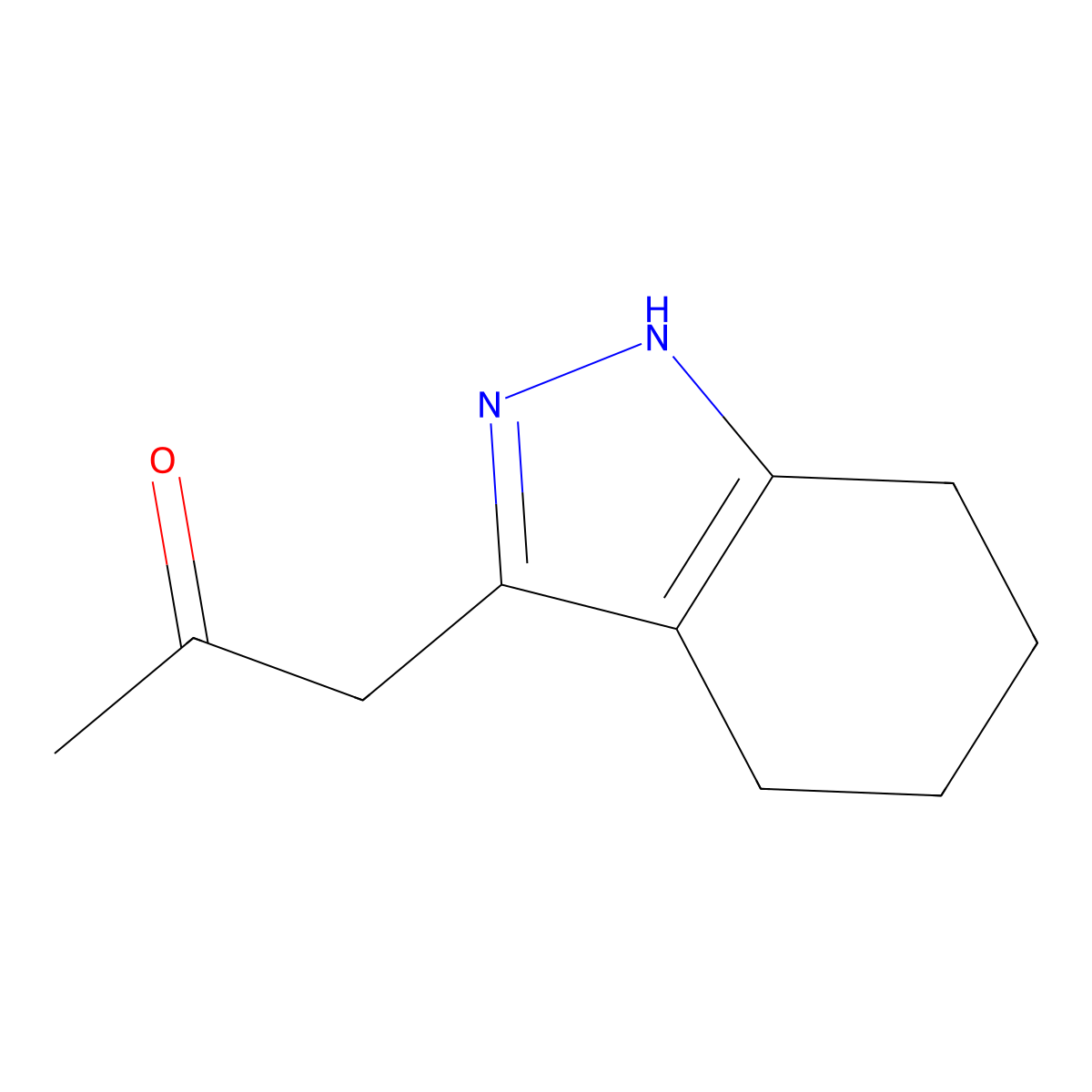 1-(4,5,6,7-Tetrahydro-1H-indazol-3-yl)propan-2-one molecular structure, CAS 1551427-81-6