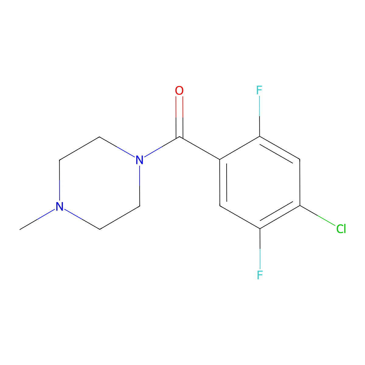 (4-Chloro-2,5-difluorophenyl)(4-methylpiperazin-1-yl)methanone molecular structure, CAS 1551442-43-3