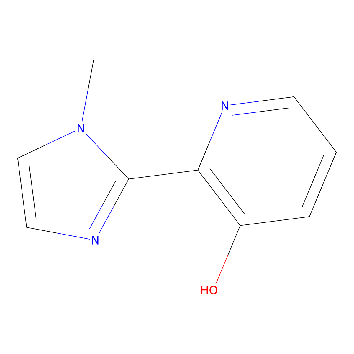 2-(1-methyl-1H-imidazol-2-yl)pyridin-3-ol molecular structure, CAS 1551469-58-9