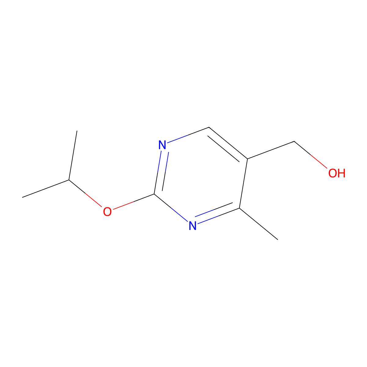 [4-Methyl-2-(propan-2-yloxy)pyrimidin-5-yl]methanol molecular structure, CAS 1551478-52-4