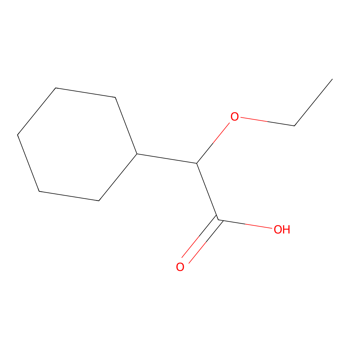 2-Cyclohexyl-2-ethoxyaceticacid molecular structure, CAS 1551481-06-1