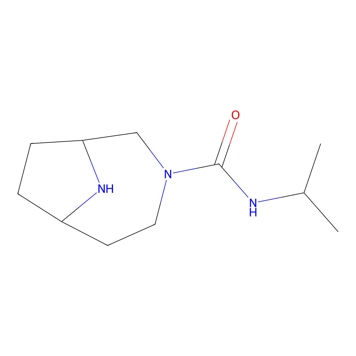 N-isopropyl-3,9-diazabicyclo[4.2.1]nonane-3-carboxamide molecular structure, CAS 1551485-46-1