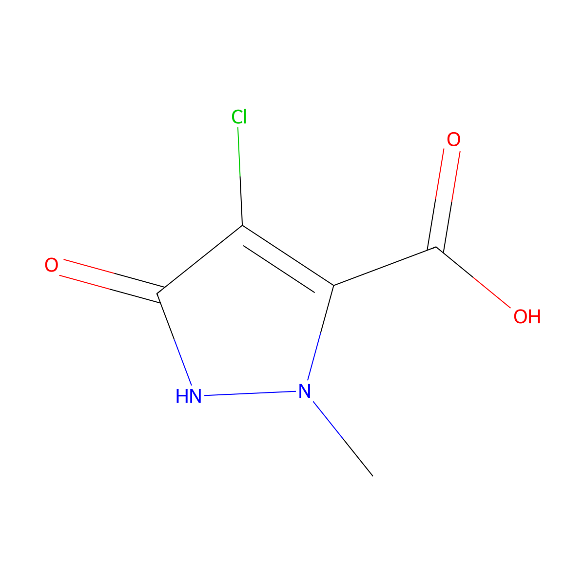 4-Chloro-3-hydroxy-1-methyl-1H-pyrazole-5-carboxylic acid molecular structure, CAS 1551493-58-3