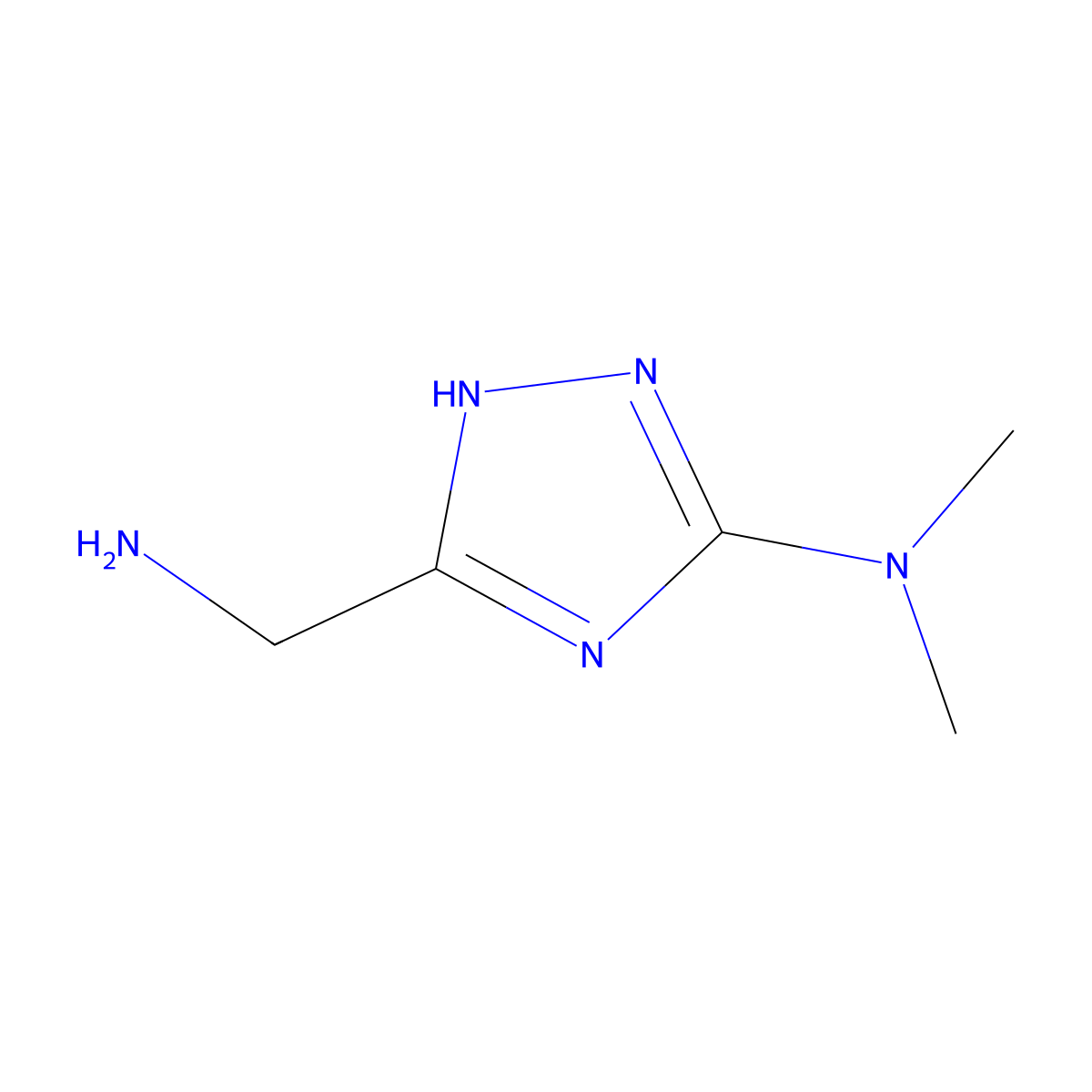 5-(Aminomethyl)-N,N-dimethyl-4H-1,2,4-triazol-3-amine molecular structure, CAS 1551494-16-6