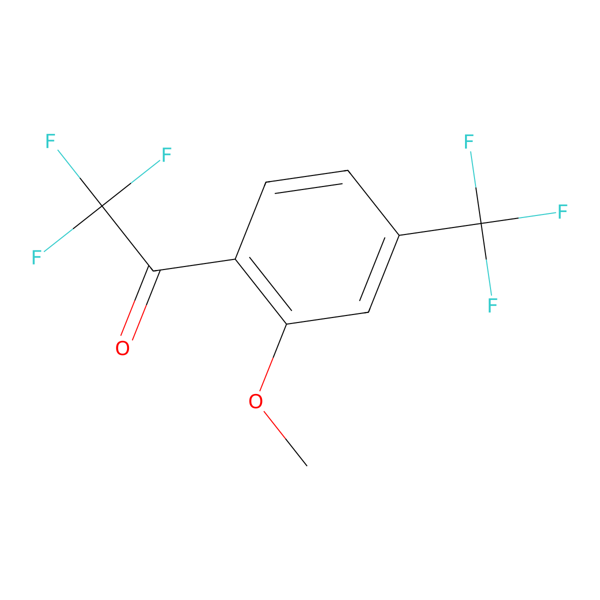 2,2,2-Trifluoro-1-(2-methoxy-4-(trifluoromethyl)phenyl)ethanone molecular structure, CAS 1551495-63-6