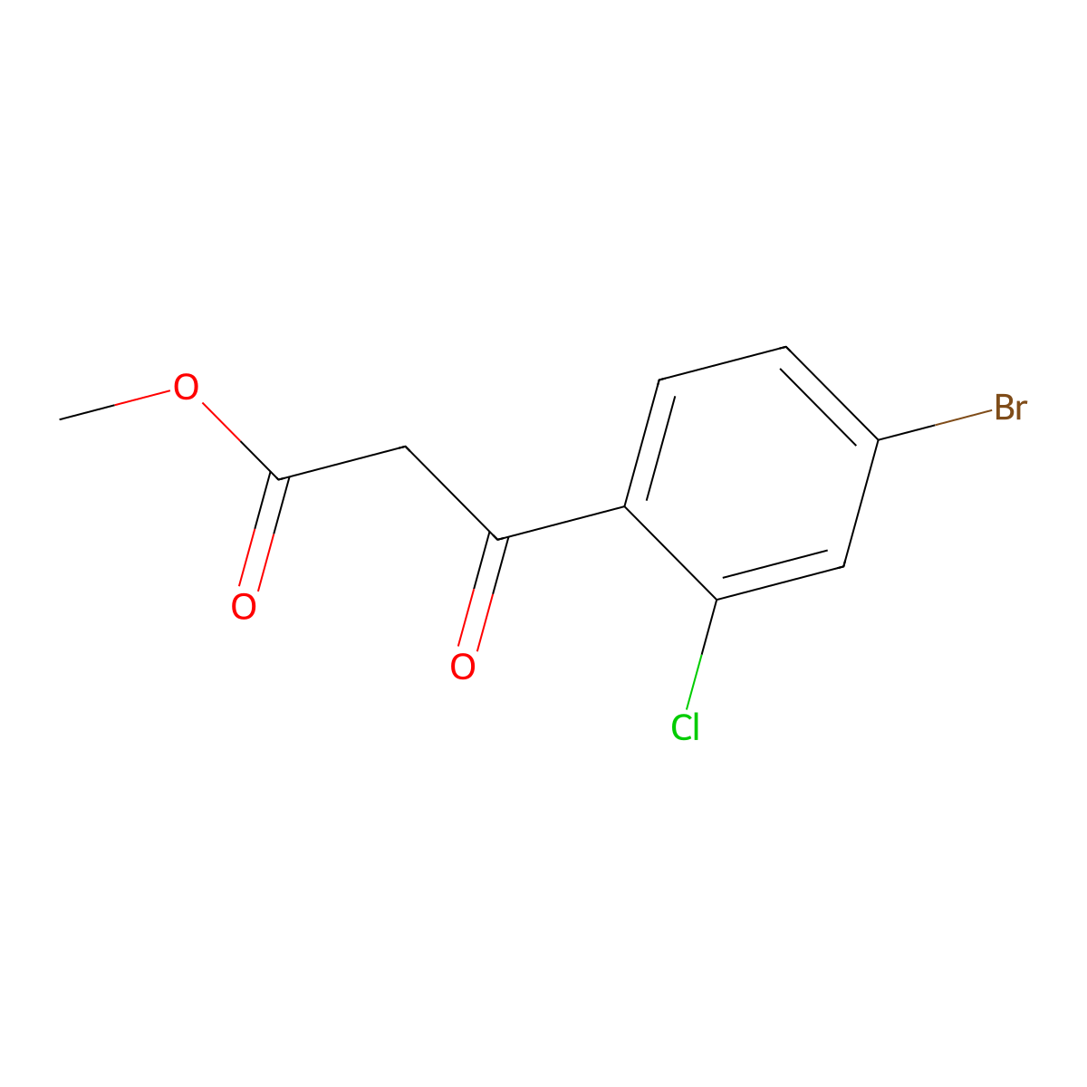 Methyl 3-(4-bromo-2-chlorophenyl)-3-oxopropanoate molecular structure, CAS 1551504-94-9