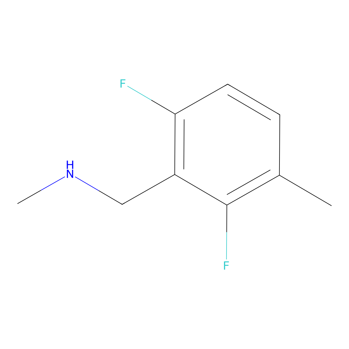 [(2,6-Difluoro-3-methylphenyl)methyl](methyl)amine molecular structure, CAS 1551511-29-5