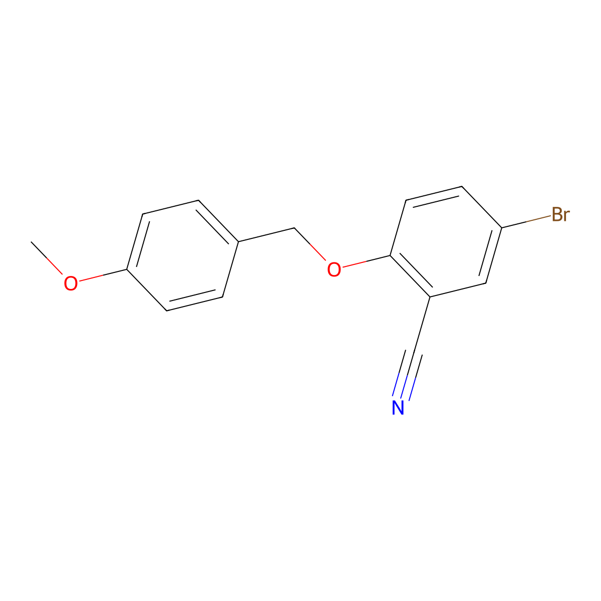 5-Bromo-2-(4-methoxy-benzyloxy)-benzonitrile molecular structure, CAS 1551538-49-8