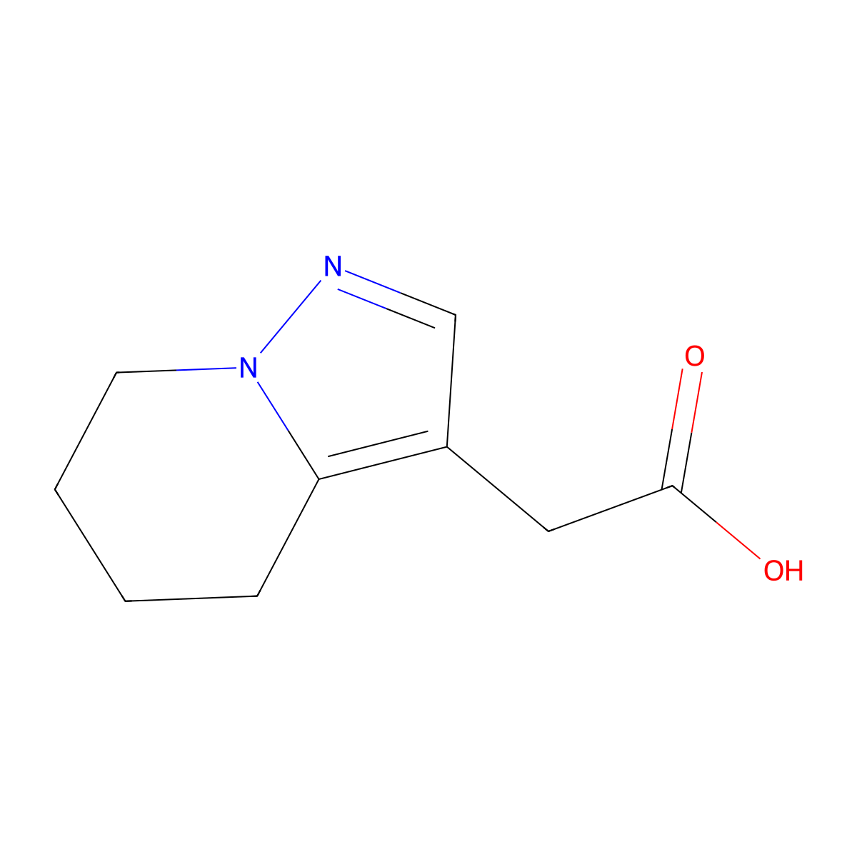 2-{4H,5H,6H,7H-pyrazolo[1,5-a]pyridin-3-yl}acetic acid molecular structure, CAS 1551554-37-0