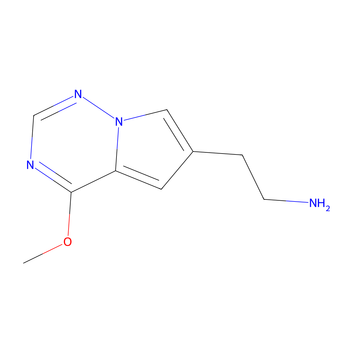 2-(4-Methoxypyrrolo[2,1-f][1,2,4]triazin-6-yl)ethan-1-amine molecular structure, CAS 1551556-29-6