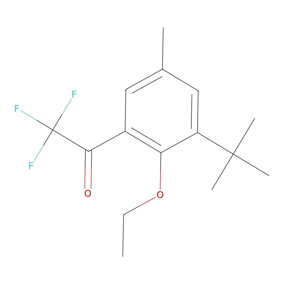 1-(3-(Tert-butyl)-2-ethoxy-5-methylphenyl)-2,2,2-trifluoroethanone molecular structure, CAS 1551557-19-7