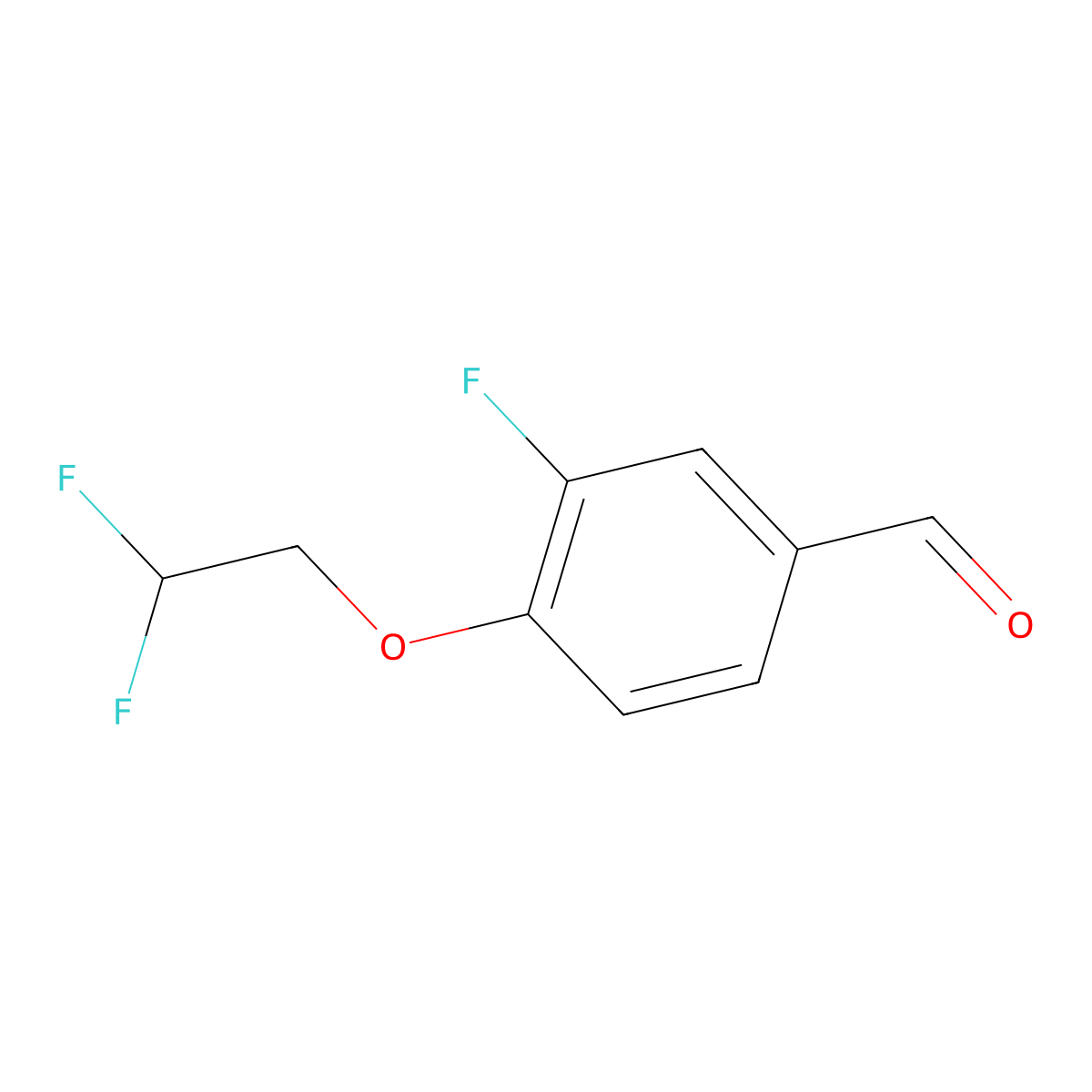 4-(2,2-Difluoroethoxy)-3-fluorobenzaldehyde molecular structure, CAS 1551564-03-4