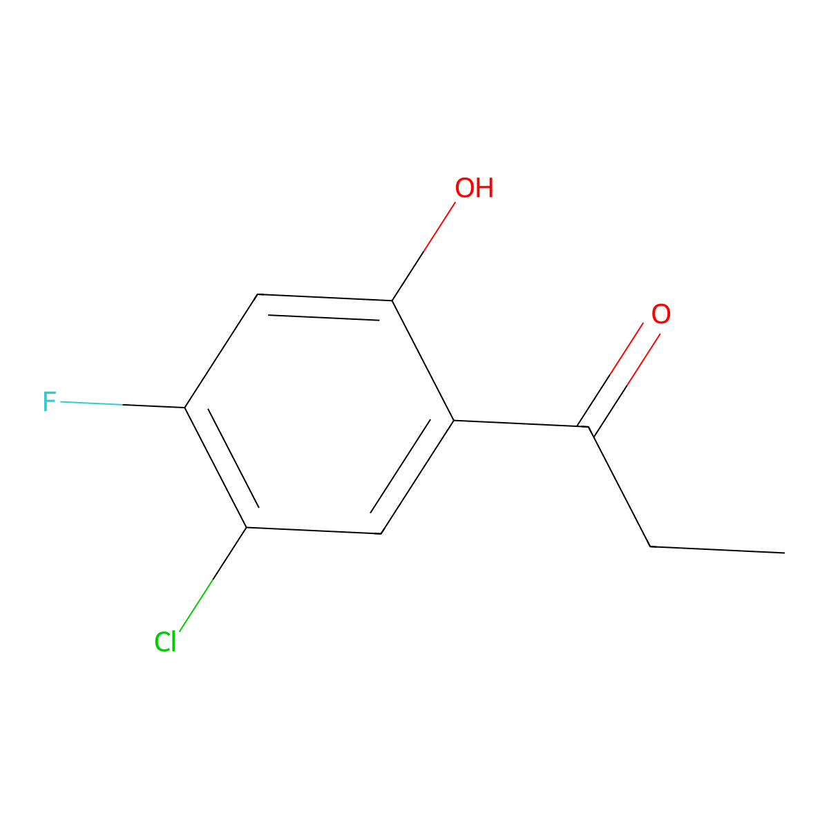 1-(5-Chloro-4-fluoro-2-hydroxyphenyl)propan-1-one molecular structure, CAS 1551564-22-7