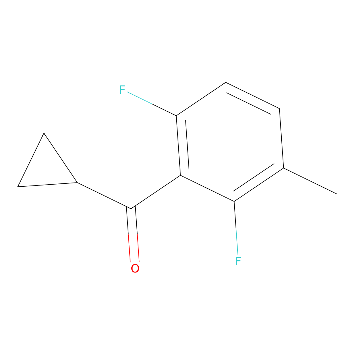 Cyclopropyl(2,6-difluoro-3-methylphenyl)methanone molecular structure, CAS 1551568-59-2