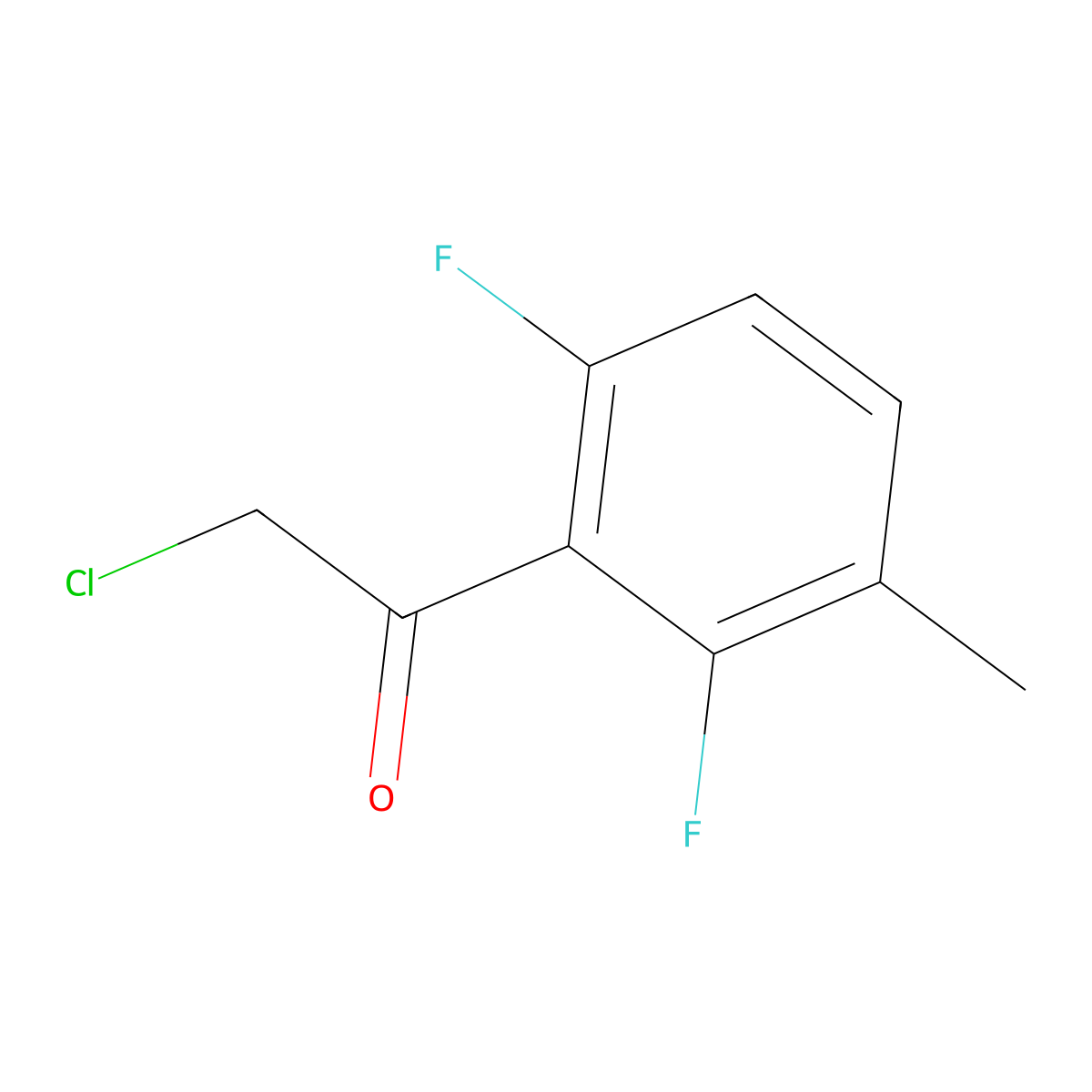 2-Chloro-1-(2,6-difluoro-3-methylphenyl)ethan-1-one molecular structure, CAS 1551572-61-2