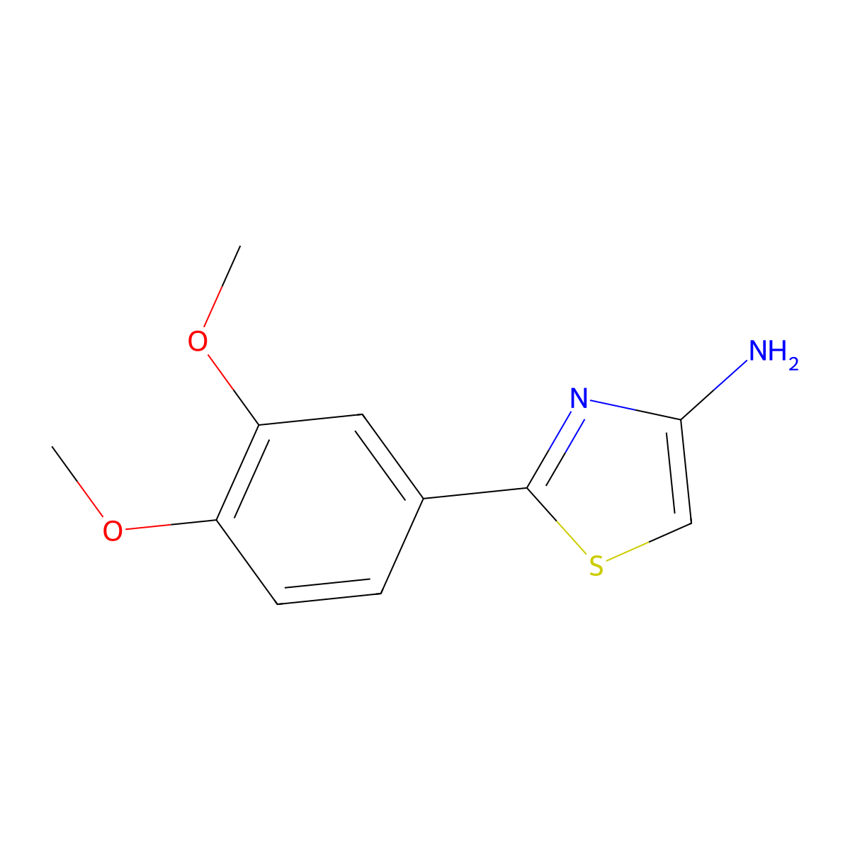 2-(3,4-Dimethoxyphenyl)thiazol-4-amine molecular structure, CAS 1551586-95-8