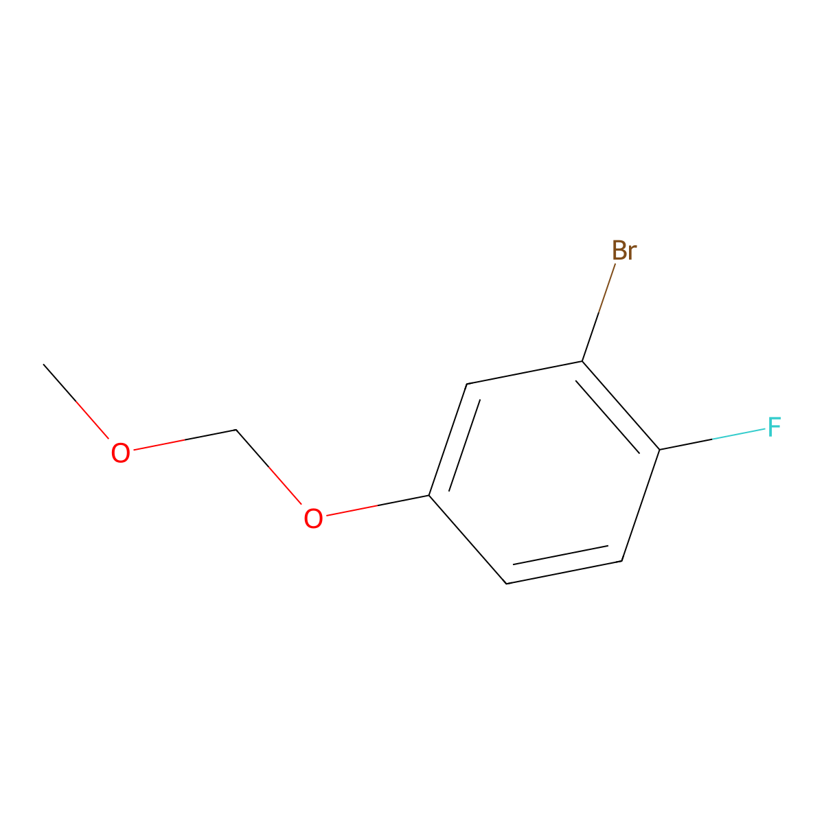 2-Bromo-1-fluoro-4-(methoxymethoxy)benzene molecular structure, CAS 1551593-04-4
