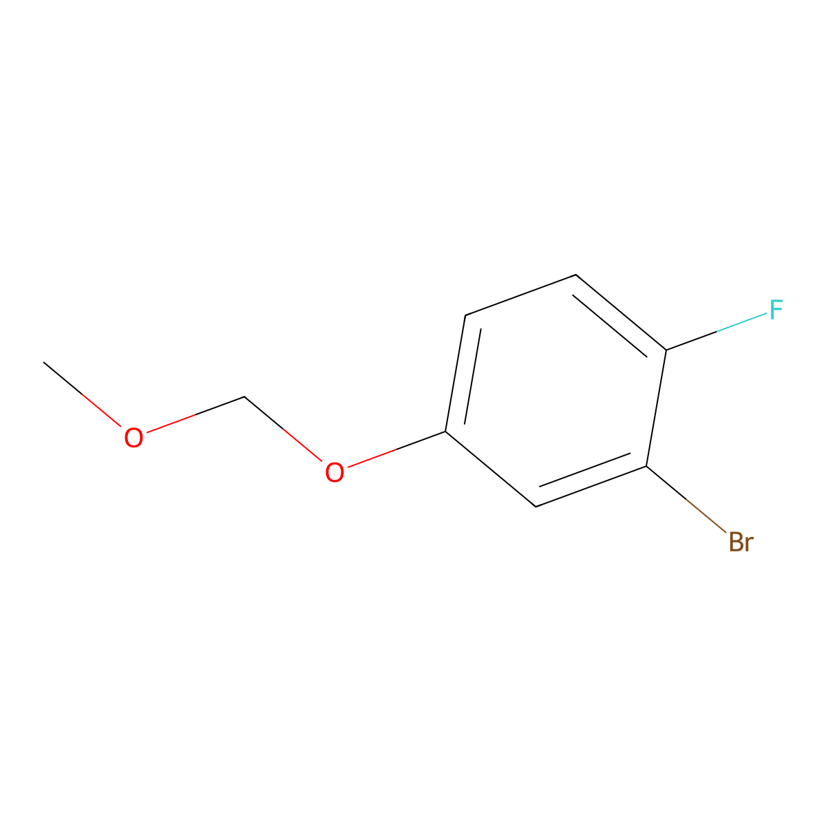 2-Bromo-1-fluoro-4-(methoxymethoxy)benzene molecular structure, CAS 1551593-04-4