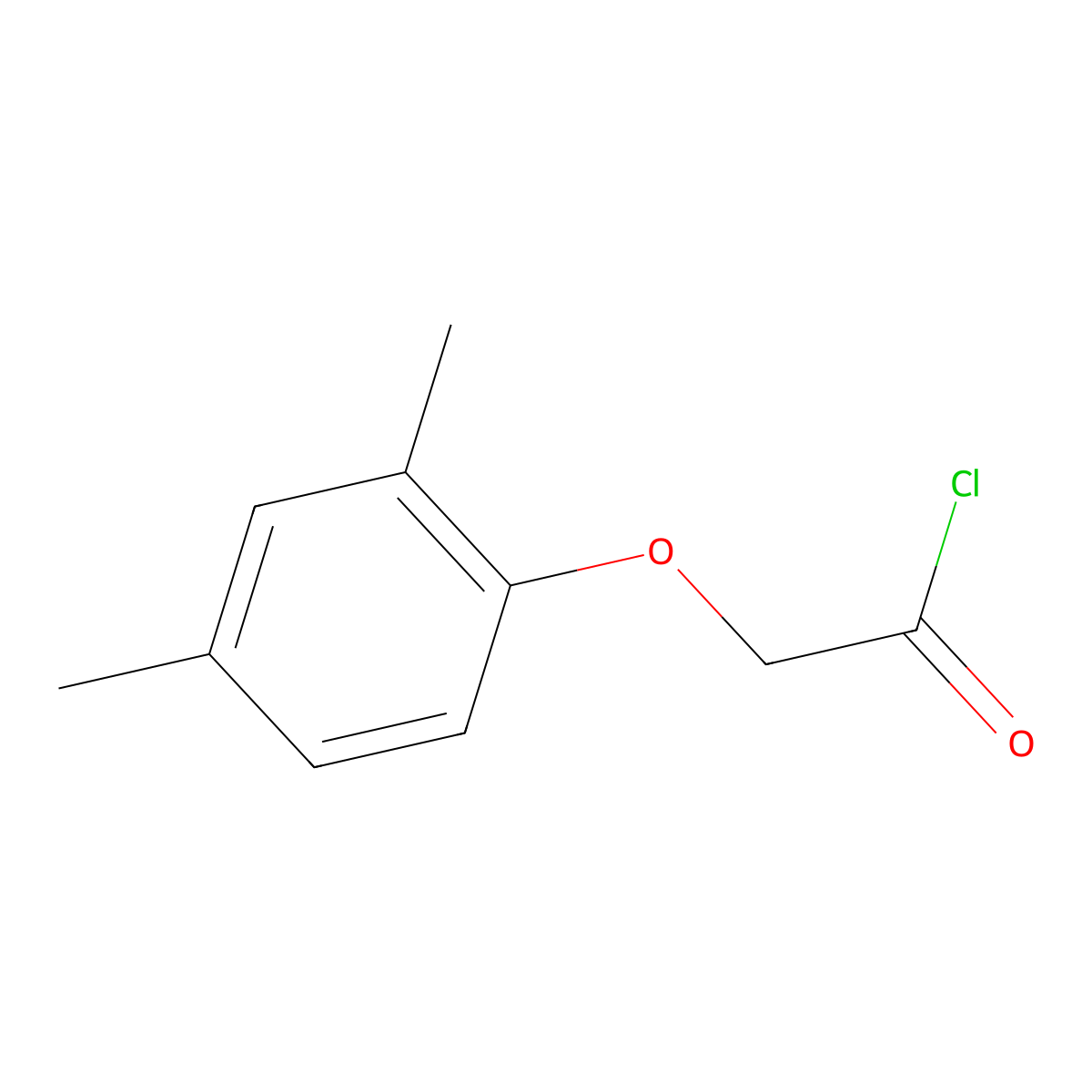 (2,4-Dimethylphenoxy)acetyl chloride molecular structure, CAS 15516-45-7