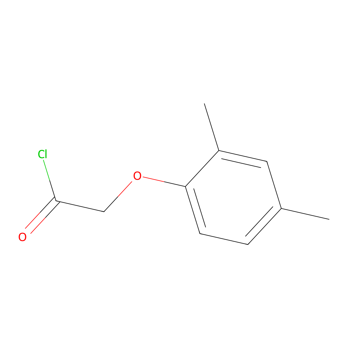 (2,4-Dimethylphenoxy)acetyl chloride molecular structure, CAS 15516-45-7