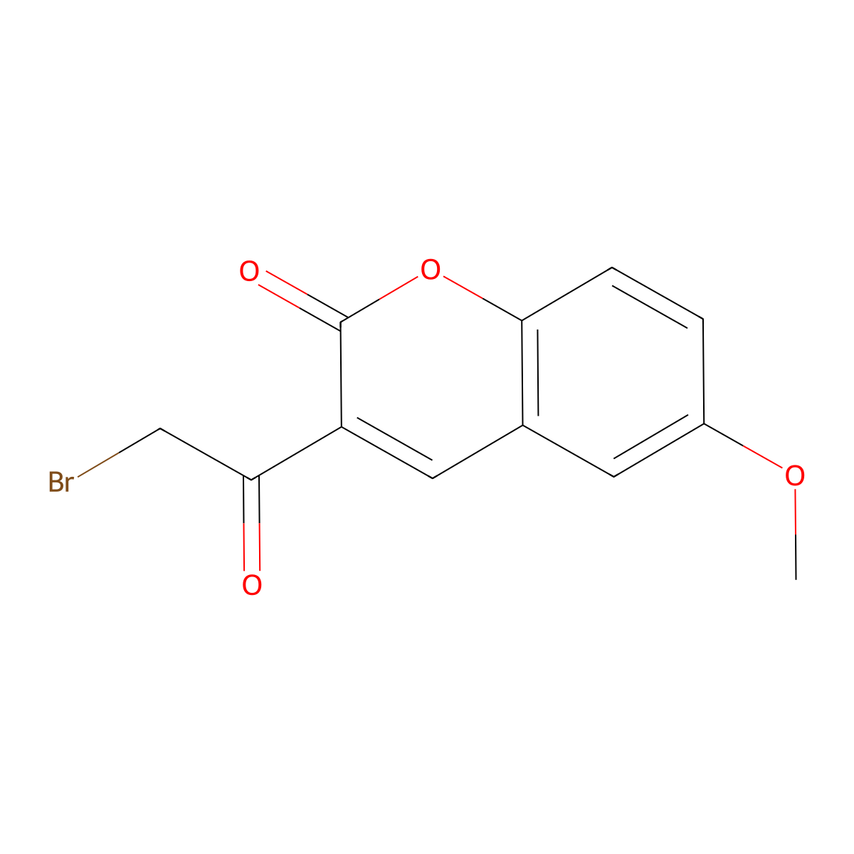 3-(2-bromoacetyl)-6-methoxy-2H-chromen-2-one molecular structure, CAS 155160-79-5