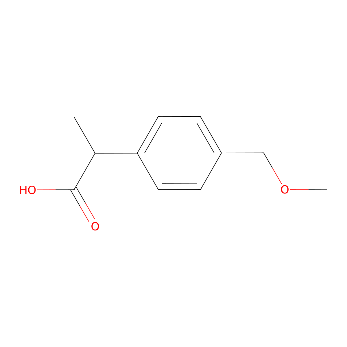 2-(4-(Methoxymethyl)phenyl)propanoic acid molecular structure, CAS 1551612-94-2
