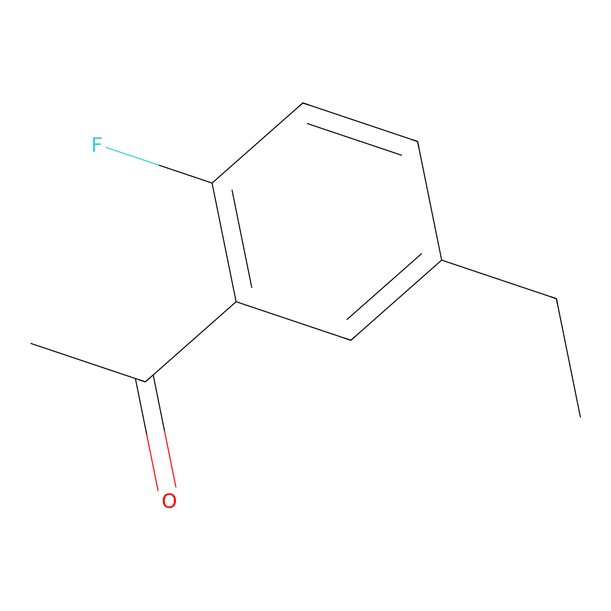 1-(5-Ethyl-2-fluorophenyl)ethanone molecular structure, CAS 1551616-21-7