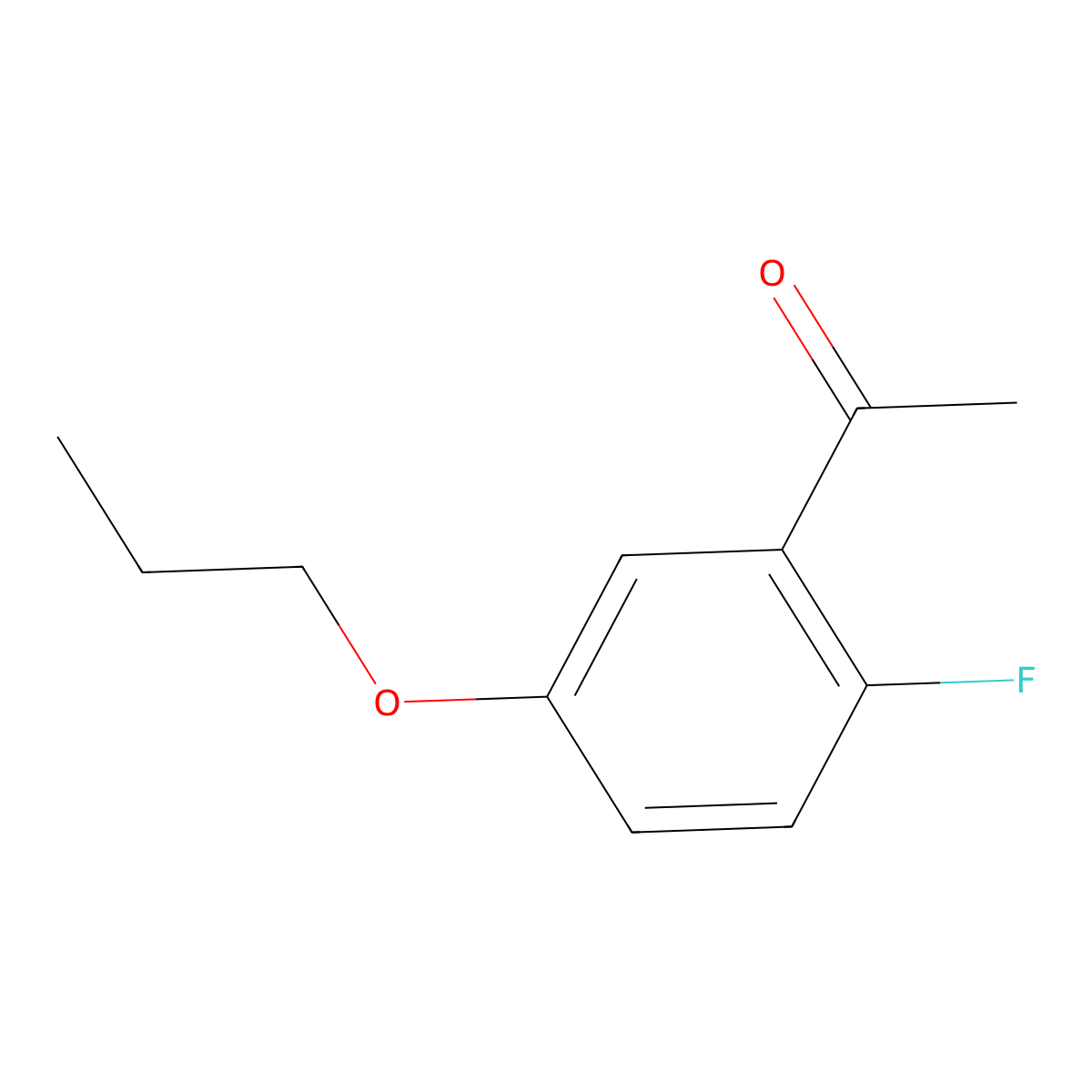 1-(2-Fluoro-5-propoxyphenyl)ethanone molecular structure, CAS 1551617-16-3