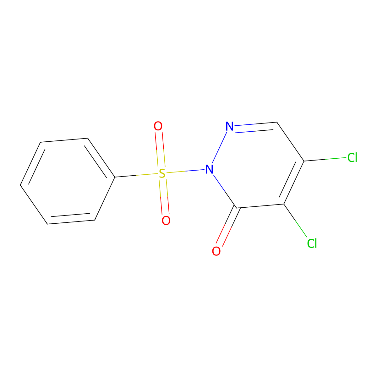4,5-Dichloro-2-(phenylsulfonyl)-3(2H)-pyridazinone molecular structure, CAS 155164-57-1