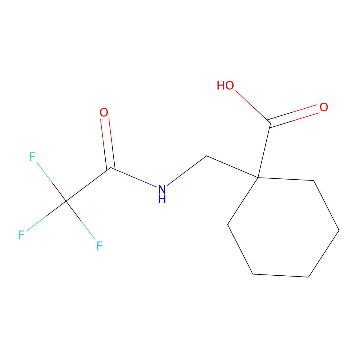 1-[(Trifluoroacetamido)methyl]cyclohexane-1-carboxylic acid molecular structure, CAS 1551661-60-9