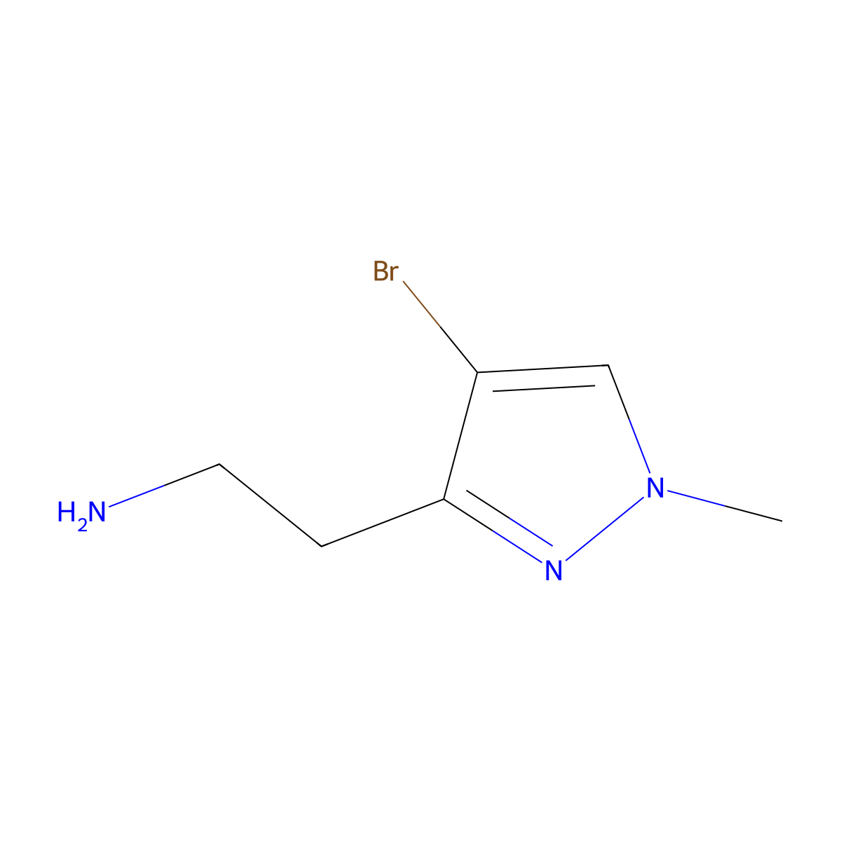 2-(4-Bromo-1-methyl-1H-pyrazol-3-yl)ethan-1-amine molecular structure, CAS 1551674-53-3