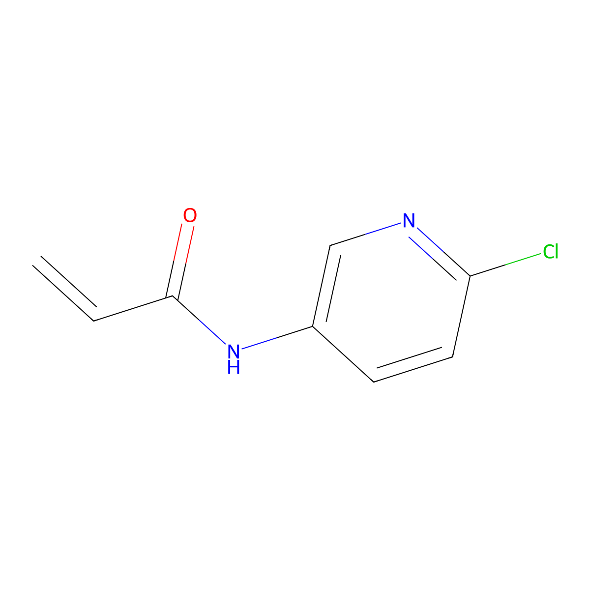 N-(6-chloropyridin-3-yl)prop-2-enamide molecular structure, CAS 1551681-68-5