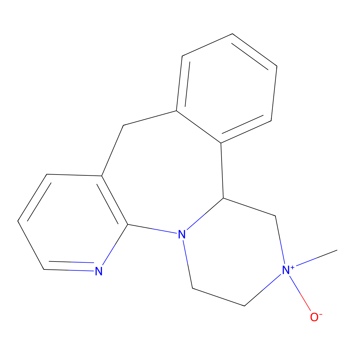 1,2,3,4,10,14b-Hexahydro-2-methyl-pyrazino[2,1-a]pyrido[2,3-c][2]benzazepine 2-Oxide molecular structure, CAS 155172-12-6