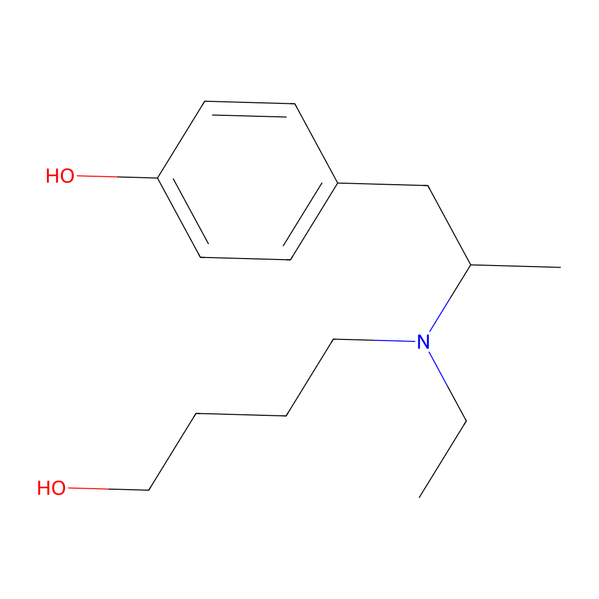 Desmethylmebeverine alcohol molecular structure, CAS 155172-67-1