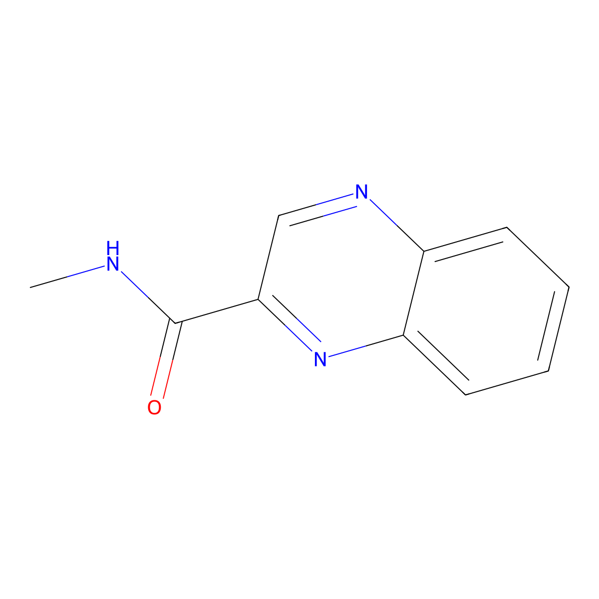 2-(Methylaminocarbonyl)quinoxaline molecular structure, CAS 155172-80-8